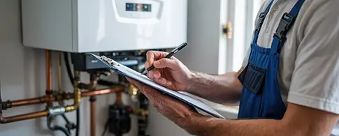 Maintenance et contrôle d'une chaudière biofioul par un technicien expert HEINIS Energies en Alsace